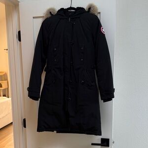 Canada Goose Black Parka with Fur Trim